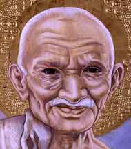 Painting of Mahatma Gandhi by Nan Sea Love